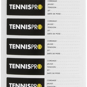 10 sheets of 15 TENNISPRO stickers for rackets 10 sheets of 15 TENNISPRO stickers for rackets