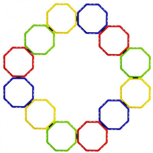 Set of 12 rhythmic octagons 45cm Set of 12 rhythmic octagons 45cm