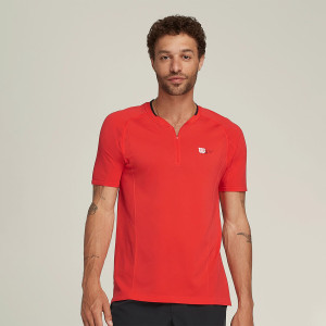 WILSON bela series seamless zip henley 2.0 t-shirt