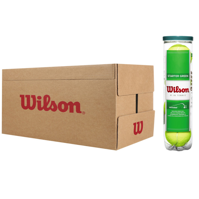 Box of 18 tubes of 4 WILSON starter play balls Box of 18 tubes of 4 WILSON starter play balls