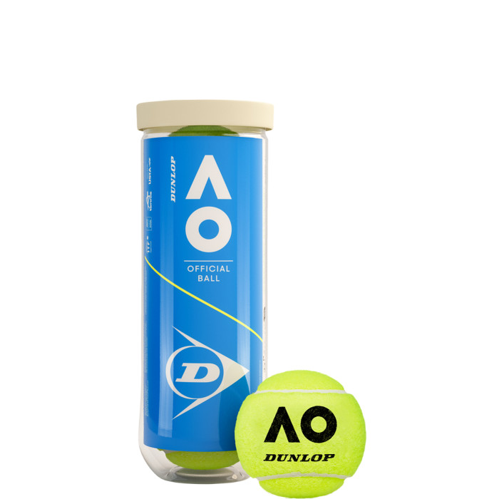 Tube of 3 DUNLOP australian open balls Tube of 3 DUNLOP australian open balls