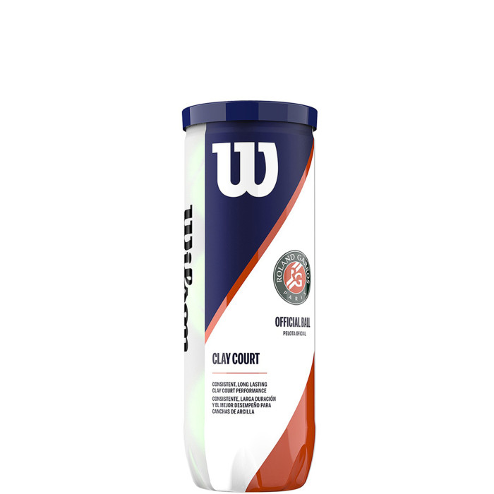Tube of 3 WILSON roland garros clay court balls Tube of 3 WILSON roland garros clay court balls