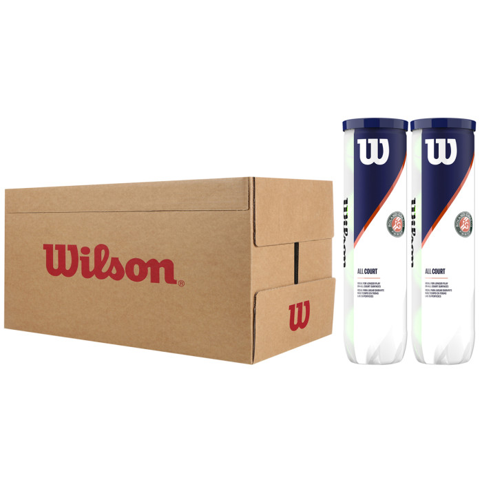 Box of 9 bipacks of 4 WILSON roland garros all court balls
