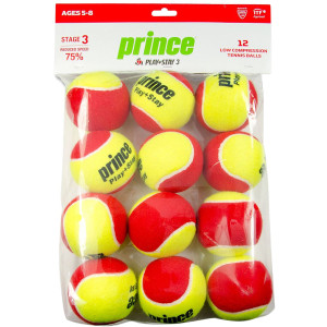 Bag 12 PRINCE stage 3 red felt balls Bag 12 PRINCE stage 3 red felt balls