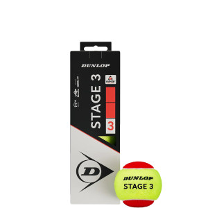 Bag of 3 DUNLOP mini tennis balls stage 3 Bag of 3 DUNLOP mini tennis balls stage 3