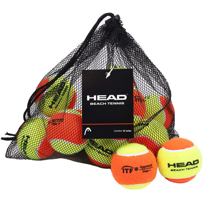 Bag of 12 HEAD beach tennis balls