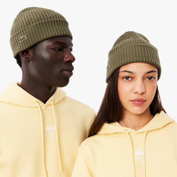 Bonnet LACOSTE laine ribbed