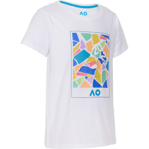 Junior girls AUSTRALIAN OPEN dated mosaic t-shirt Junior girls AUSTRALIAN OPEN dated mosaic t-shirt
