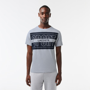 LACOSTE training core performance printed t-shirt