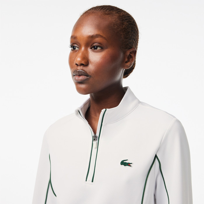 Sweat LACOSTE femme 1/2 zip heritage club
