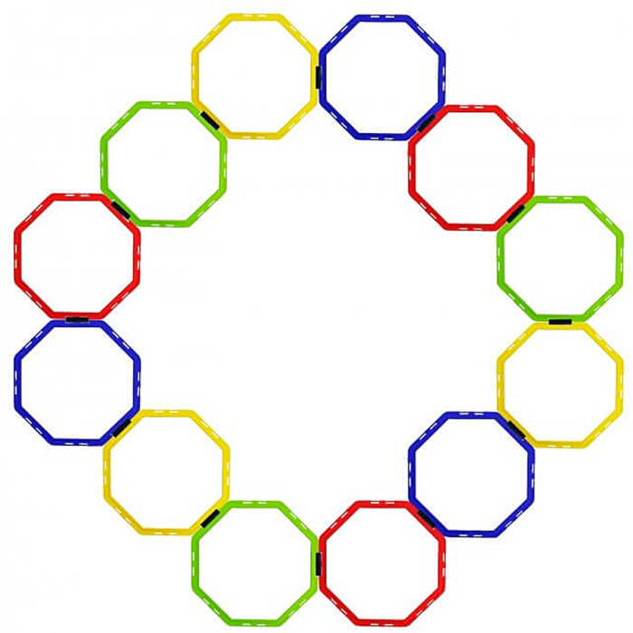Set of 12 rhythmic octagons 45cm Set of 12 rhythmic octagons 45cm