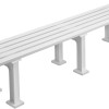 White tennis bench 2m
