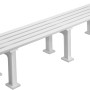 White tennis bench 2m