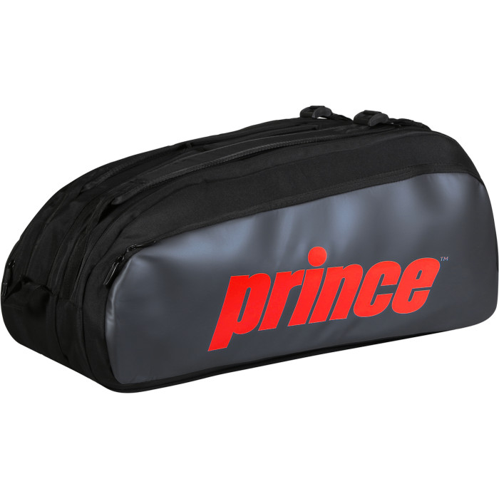 PRINCE tour 3 comp bk/pop rd tennis bag PRINCE tour 3 comp bk/pop rd tennis bag