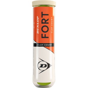 Tube of 4 DUNLOP fort clay court balls
