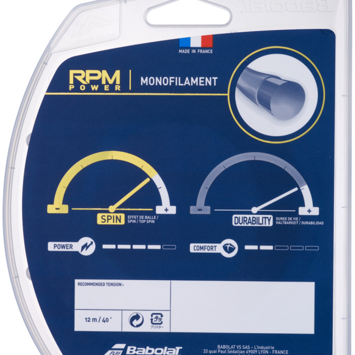 BABOLAT rpm power string (12 metres) BABOLAT rpm power string (12 metres)