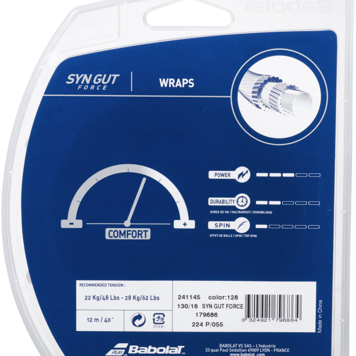 Cordage BABOLAT synthetic gut force (12 metres)
