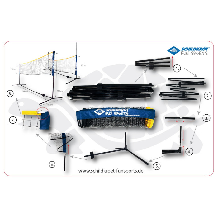 TALBOT-TORRO kombi badminton net kit TALBOT-TORRO kombi badminton net kit