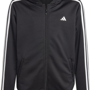 Sweat ADIDAS junior a capuche 3 bandes