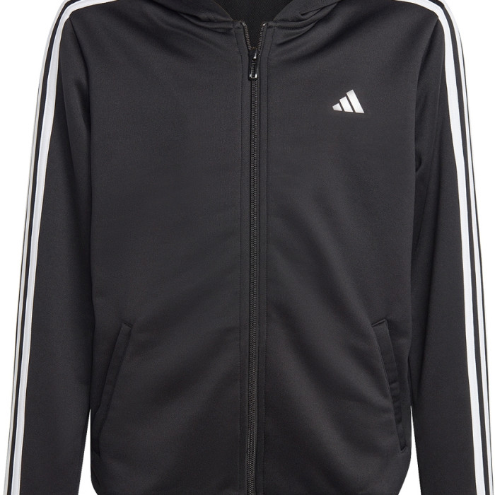 Sweat ADIDAS junior a capuche 3 bandes Sweat ADIDAS junior a capuche 3 bandes