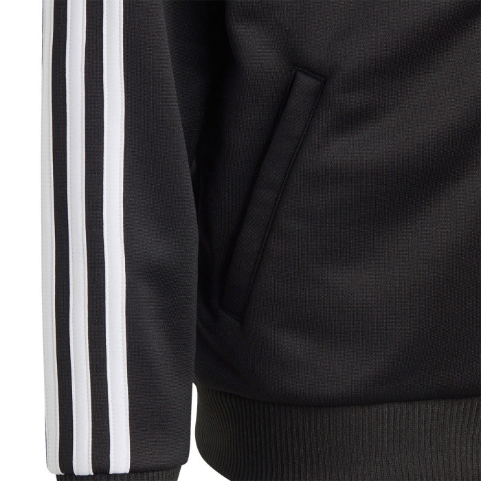 Sweat ADIDAS junior a capuche 3 bandes Sweat ADIDAS junior a capuche 3 bandes