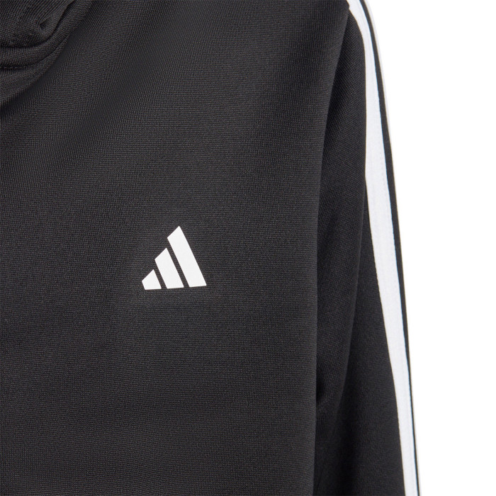 Sweat ADIDAS junior a capuche 3 bandes Sweat ADIDAS junior a capuche 3 bandes