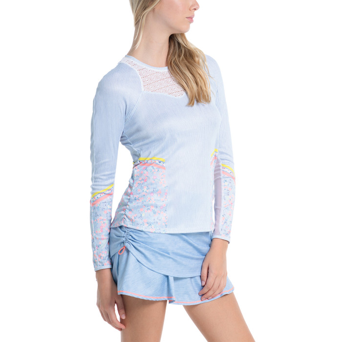 LUCKY IN LOVE chambray blossom long sleeves liberty in love t-shirt LUCKY IN LOVE chambray blossom long sleeves liberty in love t-shirt