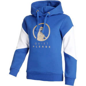 QUIET PLEASE women retro stripe hooded sweatshirt