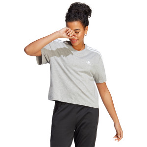 Women's ADIDAS 3 stripes crop top t-shirt