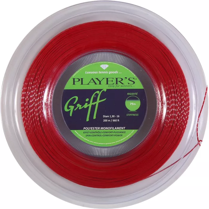 PLAYER'S Griff tenisa stīgas ruļļis (200 metri)