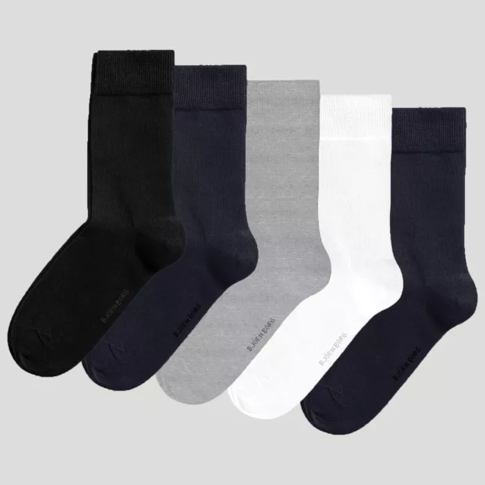 5 paires de chaussettes BJORN BORG essential (mid)