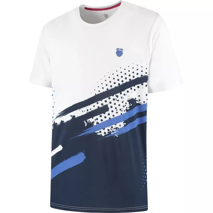 T-shirt K-SWISS hypercourt print crew stripe