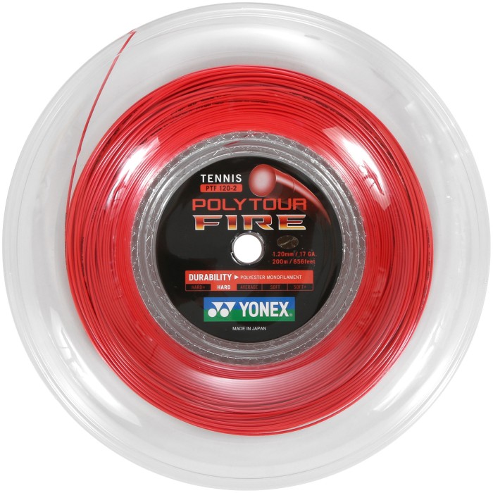 YONEX PolyTour FIRE stīgas spole (200 metri)