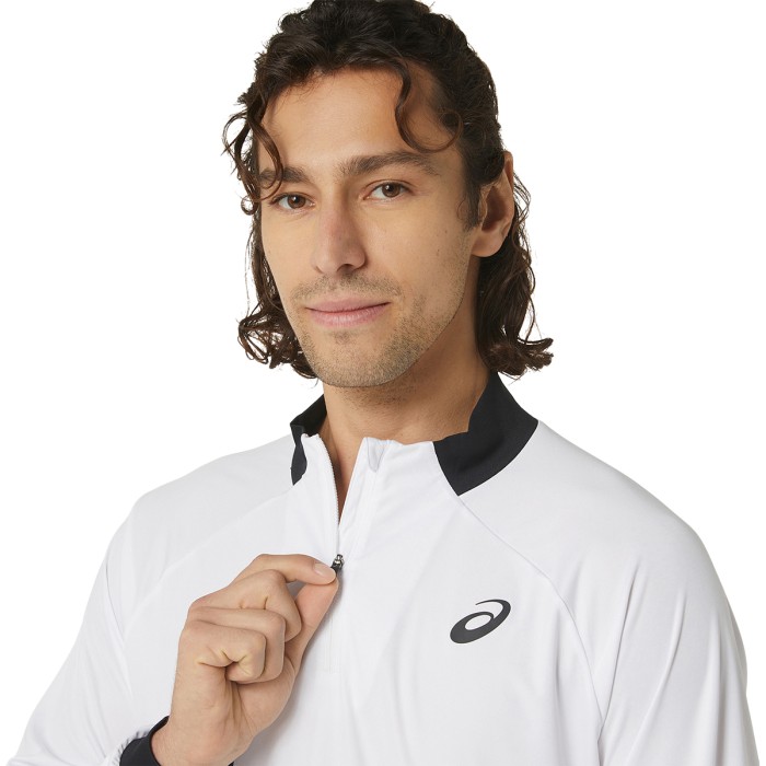 ASICS court 1/2 zip long-sleeve t-shirt