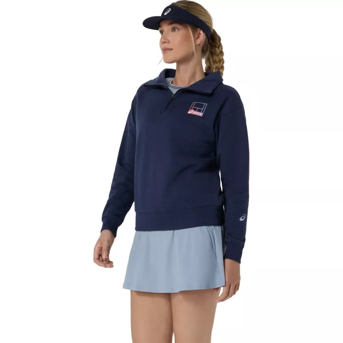 Sweat ASICS femme nagino 1/4 zip