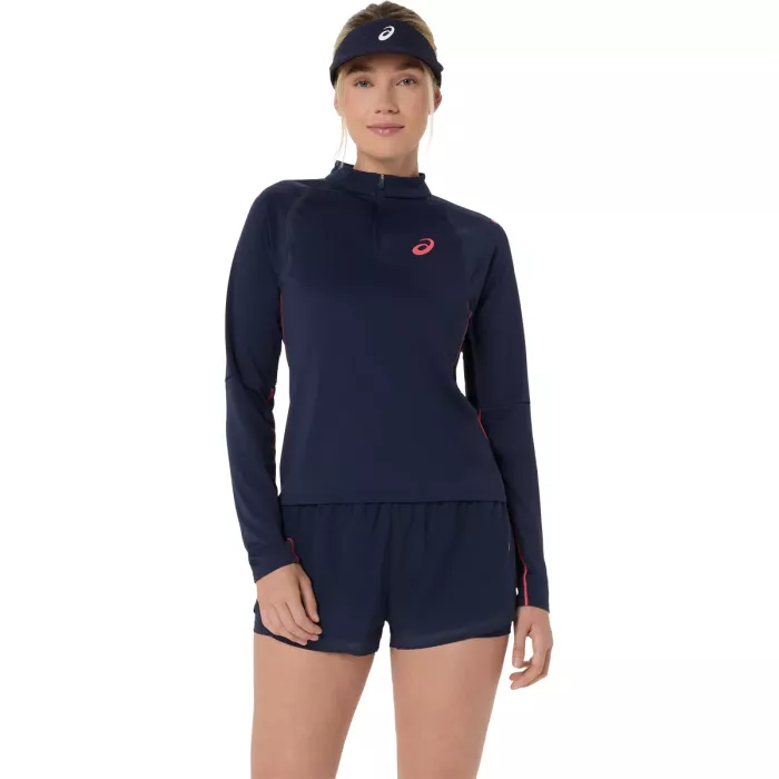 T-shirt ASICS femme paris manches longues 1/2 zip