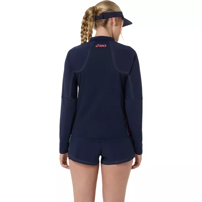 T-shirt ASICS femme paris manches longues 1/2 zip