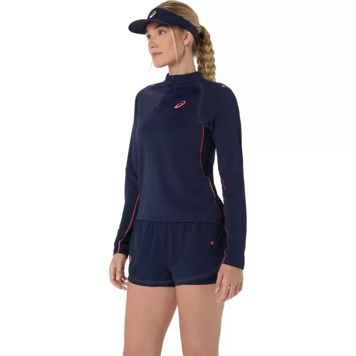 T-shirt ASICS femme paris manches longues 1/2 zip