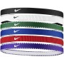Komplekts ar 6 NIKE swoosh sporta elastīgajiem galvas lentēm
