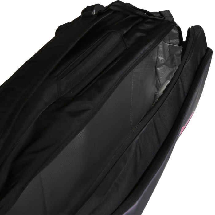 PRINCE tour 2 comp bk/pop rd tennis bag