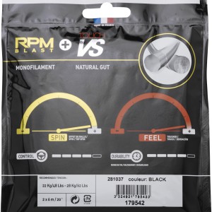 Cordage BABOLAT hybride rpm blast (1.25mm) + touch vs (1.30mm)