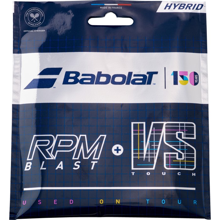 BABOLAT hybrid rpm blast string (1.25mm) + touch vs (1.30mm) 150 years