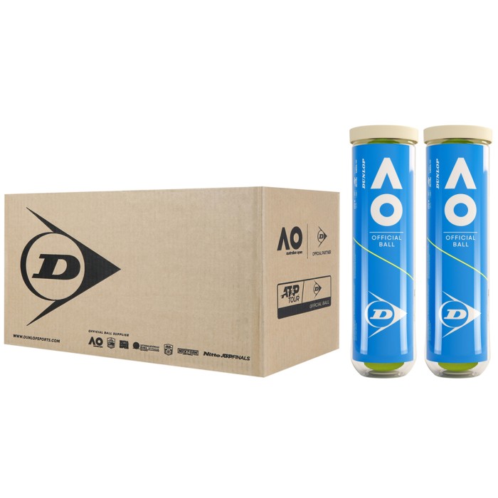Box of 9 bipacks of 4 DUNLOP australian open balls