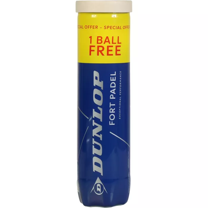 4 DUNLOP fort padel bumbiņu tūbiņa