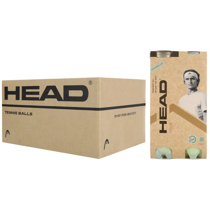 Box of 18 bipacks of 4 HEAD tour balls