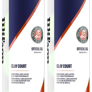 Bipack of 4 WILSON roland garros official clay balls