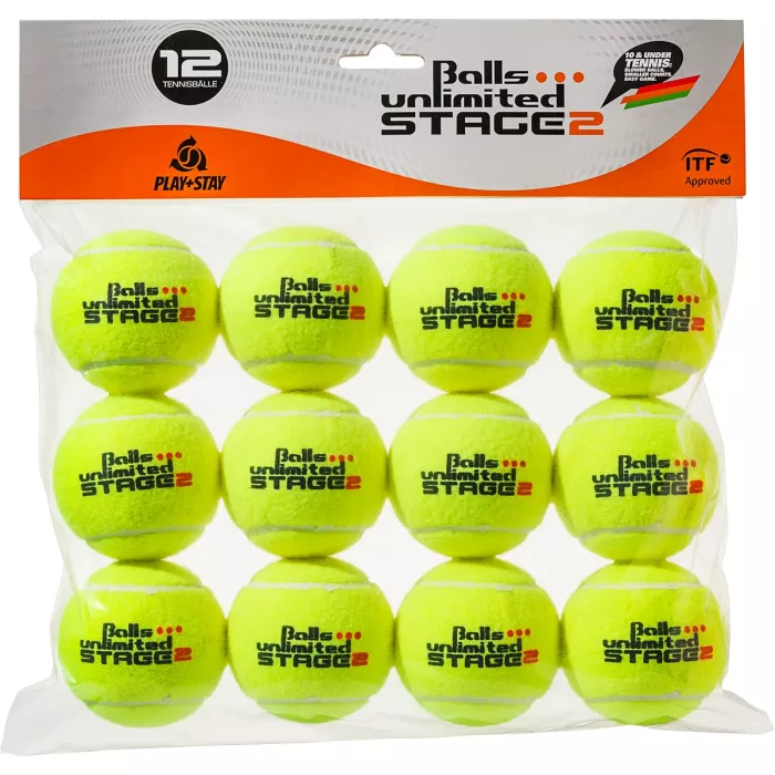 Bag of 12 balls stage 2 tournament unlimited yellow/point orange