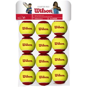Bag of 12 WILSON starter red balls