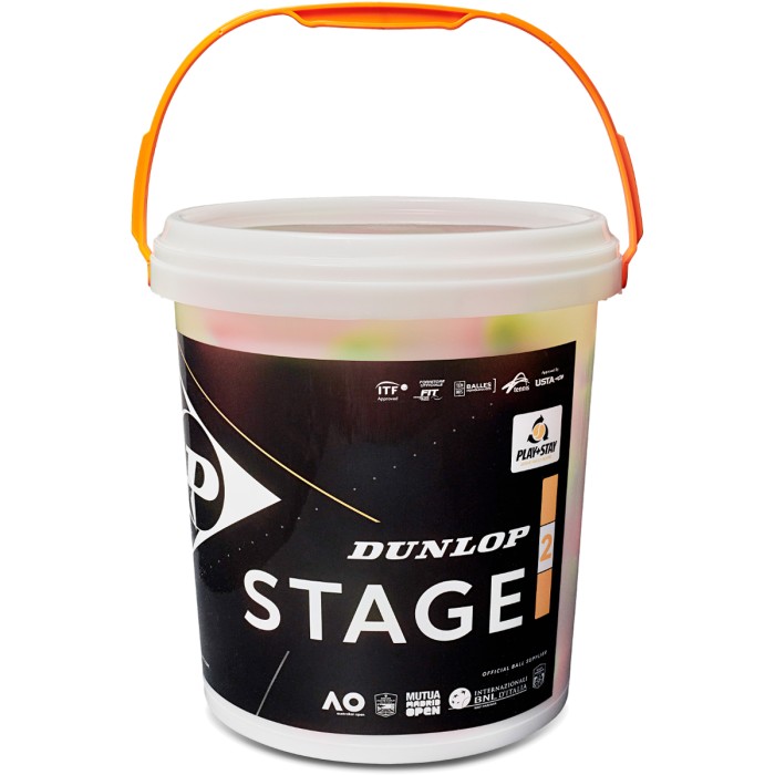 Barrel of 60 DUNLOP stage 2 orange balls