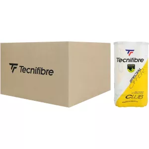 Carton 18 bipacks of 4 TECNIFIBRE club balls